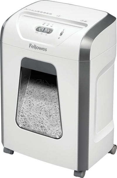 Destructora de papel Fellowes 15c - 15 hojas - trituraciones p4 - con cierre de seguridad - blanca