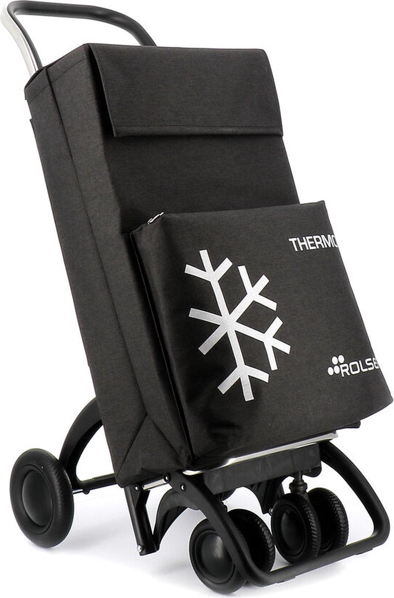 Rolser boodschappentrolley thermo tweed met roterende voorwielen - 4.2 tour - zwart