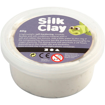 Clay di seta - bianco, 40gr.