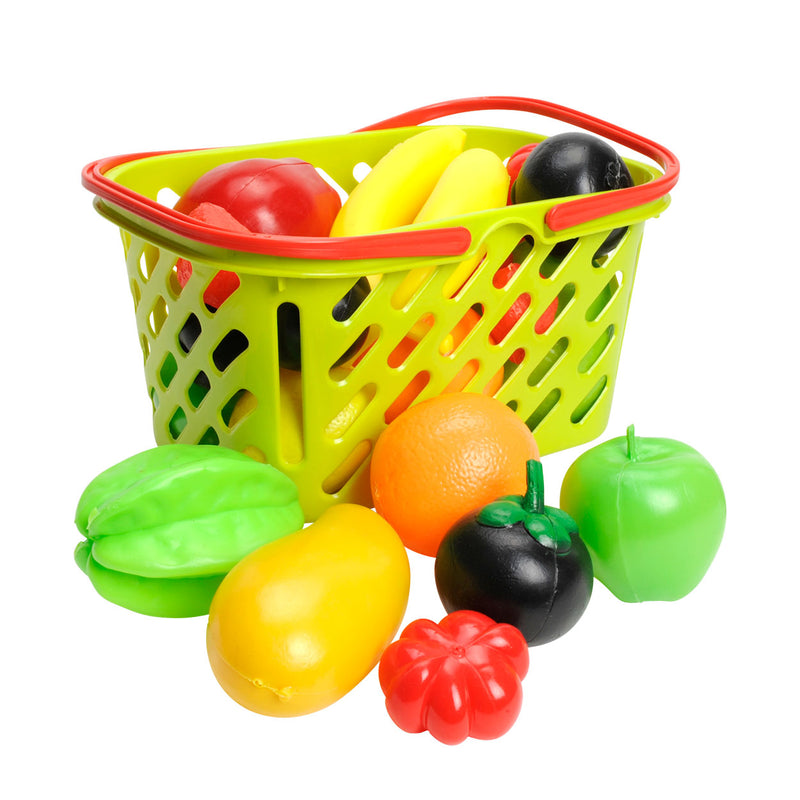 fruta colocada en la canasta