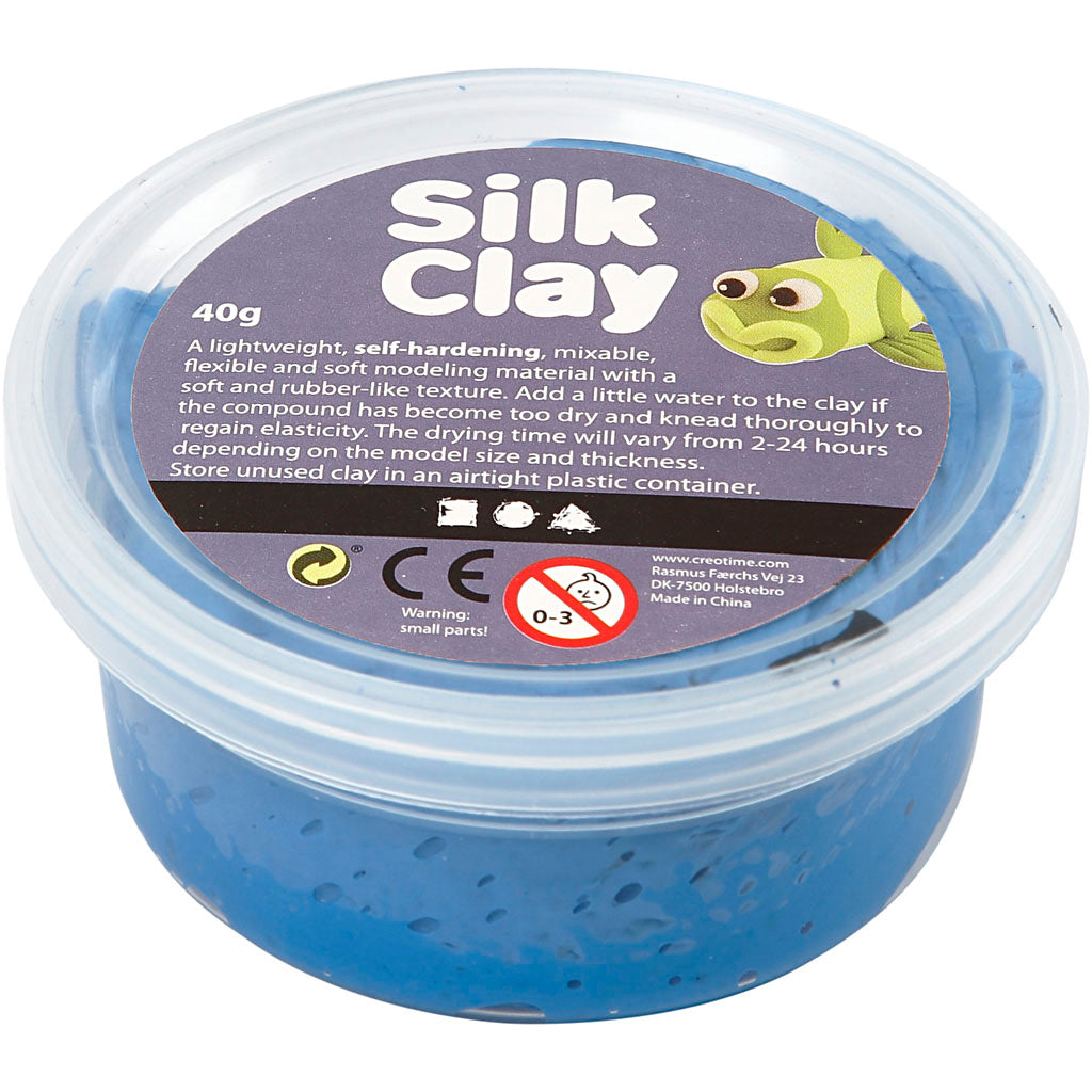Arcilla de seda - azul, 40gr.