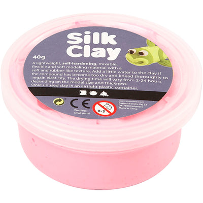 Clay di seta - rosa, 40gr.