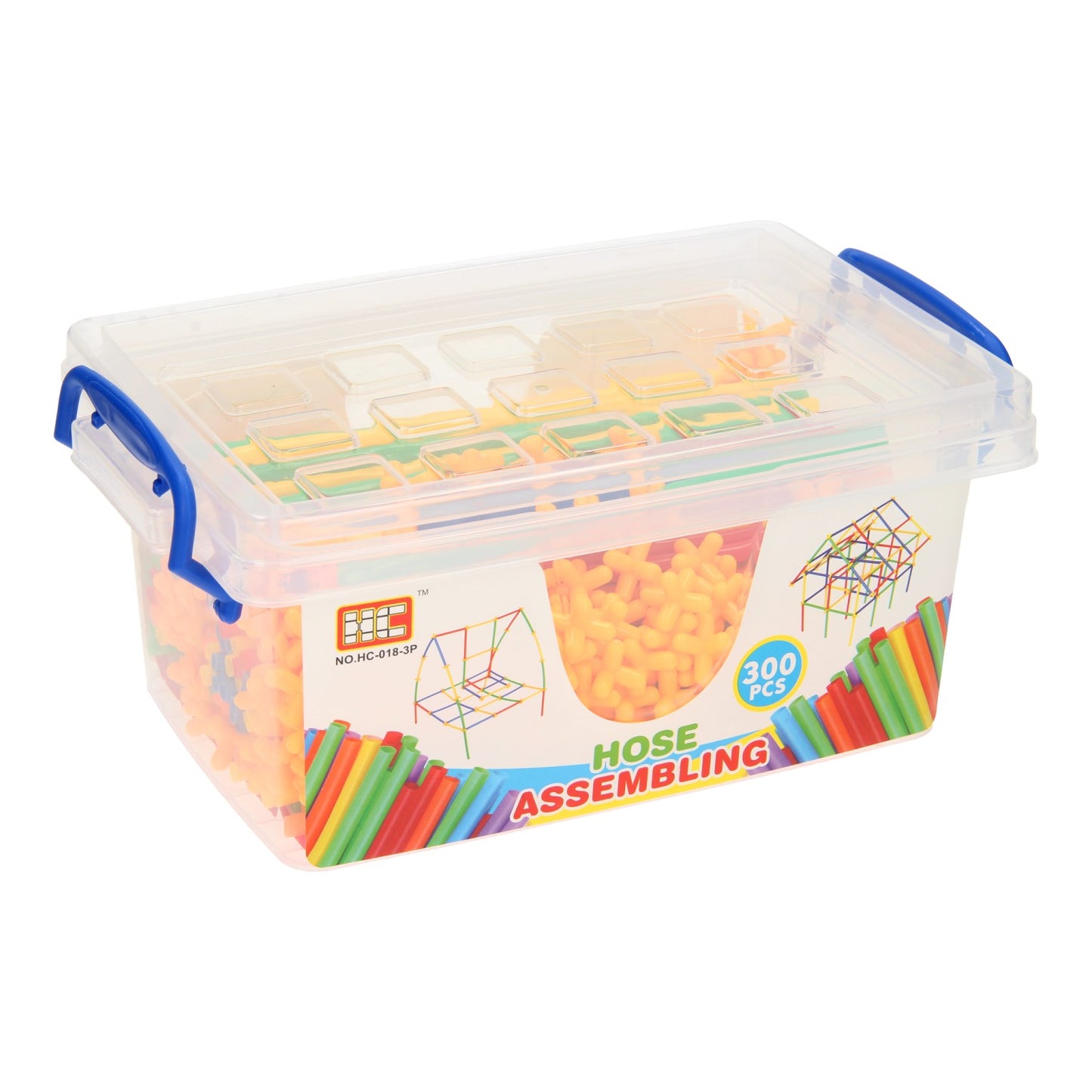 Bouwrietjes en caja de almacenamiento, 300st