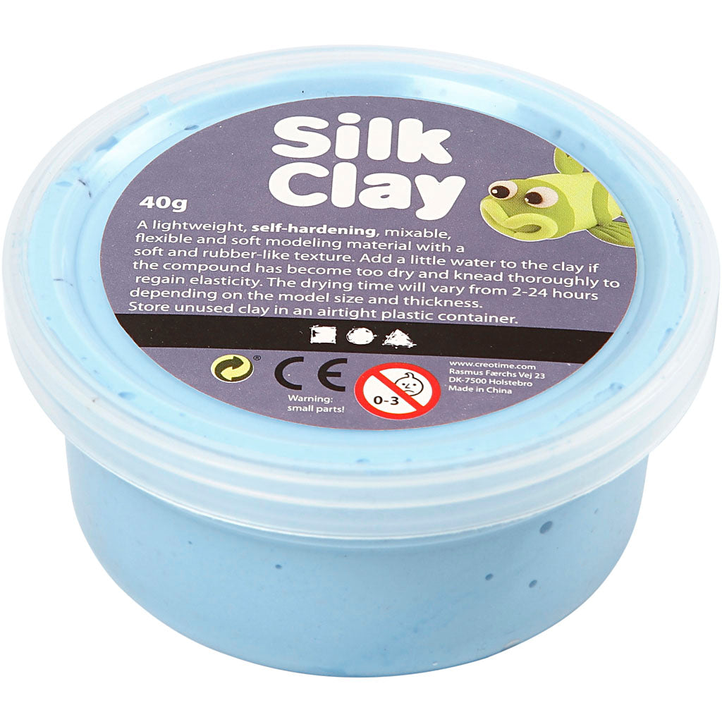 Arcilla de seda: azul neón, 40gr.