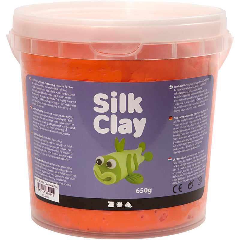Silk clay ®, naranja, 650 gr 1 cubo