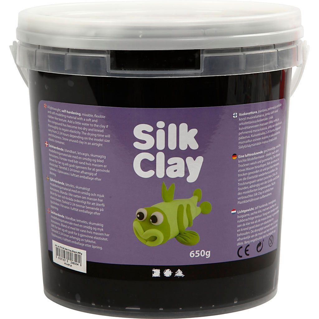 Silk clay ®, negro, 650 gr 1 cubo
