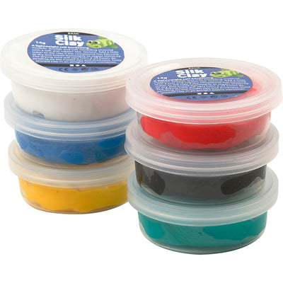 Colores estándar de arcilla de seda, 6x14gr.