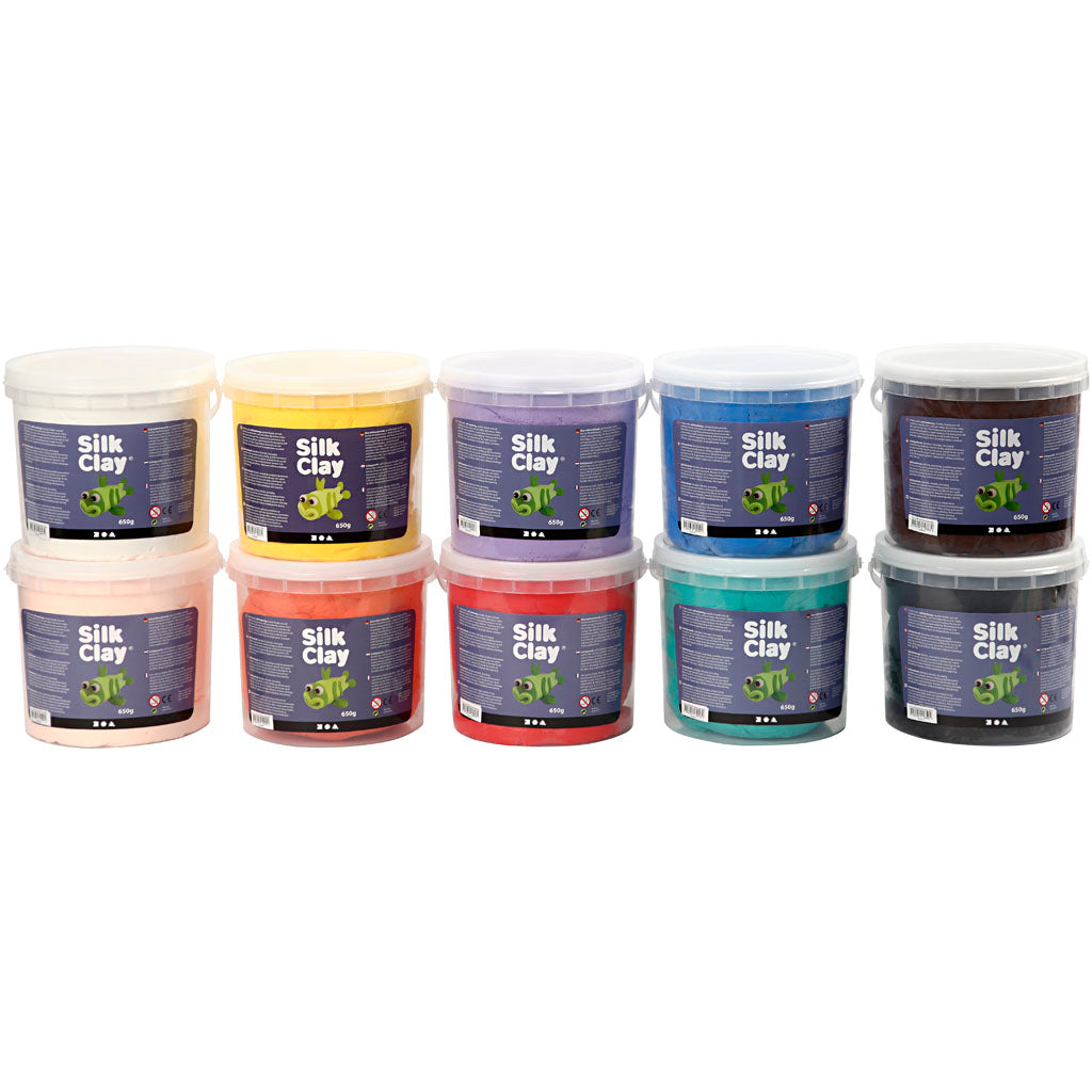 Silk clay ®, vari colori, 10x650 gr 1 scatola