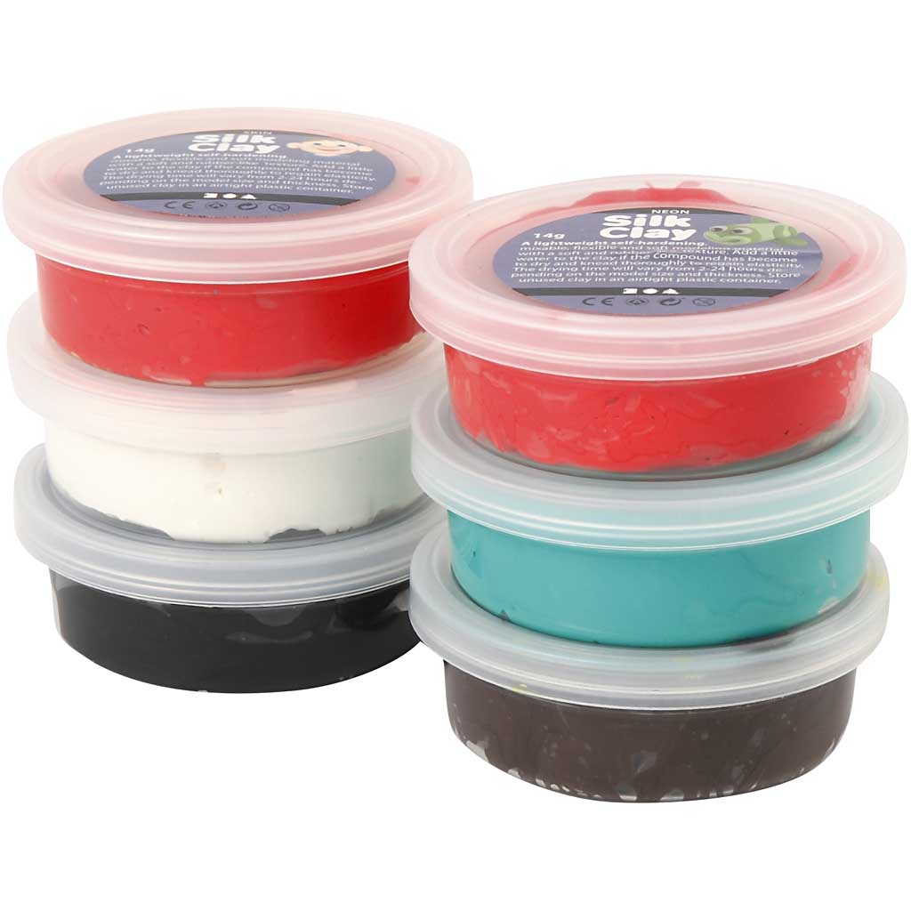 Silk clay ®, pintura navideña, 6x14 gr 1 caja