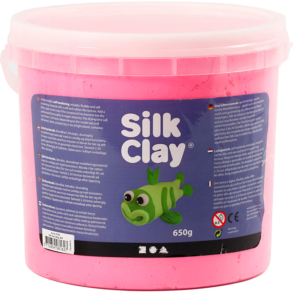Silk Clay ®, rosa, 650 gr 1 secchiello