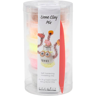 Mezcla de arcilla de piedra Creativ Company, armonía naranja roja, 1 caja