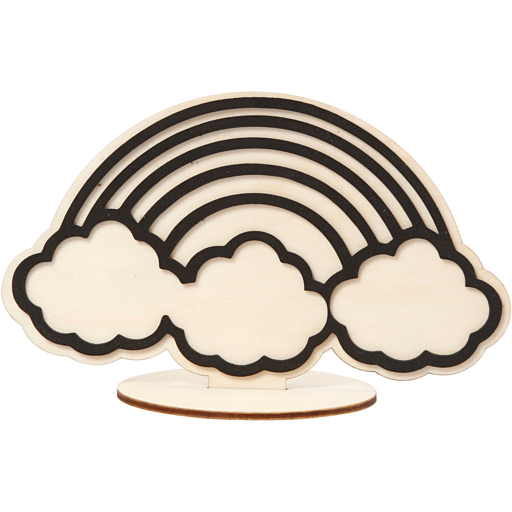 Figura aziendale creativa da decorare, arcobaleno, h: 10,5 cm, 1 pezzo