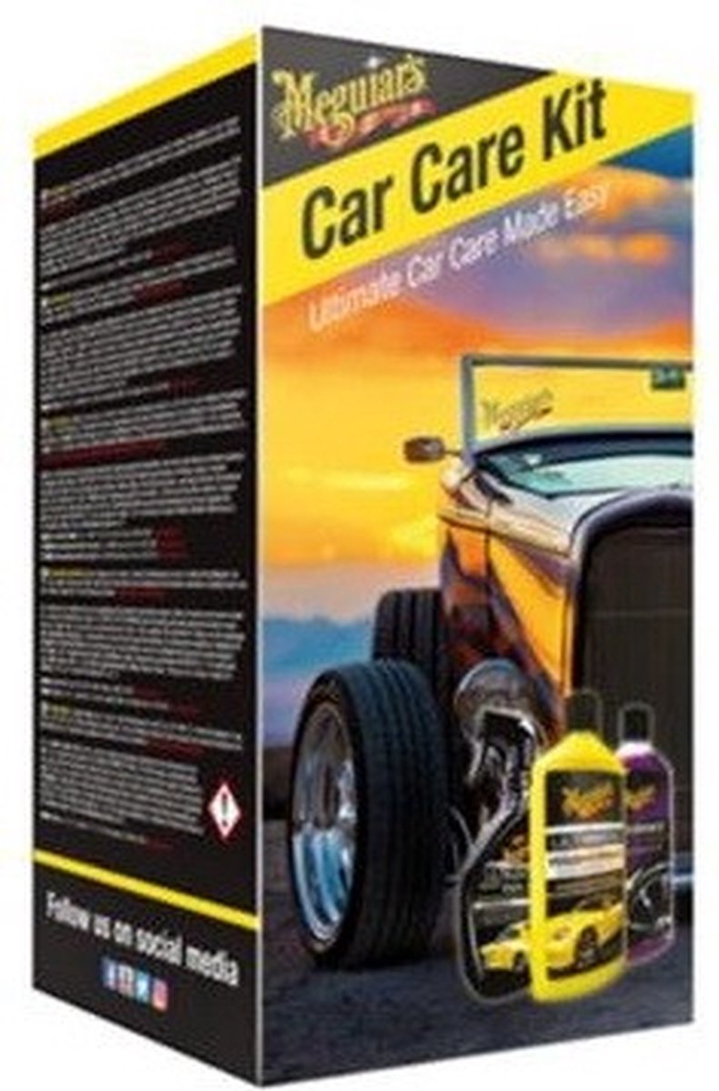 Meguiar's Car Care Kit Set di pulizia da 3 pezzi – Cera di lavaggio Ultimate – Cera rapida Ultimate – Gel per pneumatici ad alta brillantezza Endurance – 473 ml