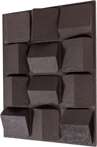 Decorazione da parete Woodaxis - aspetto cemento - marrone - 81x61x9