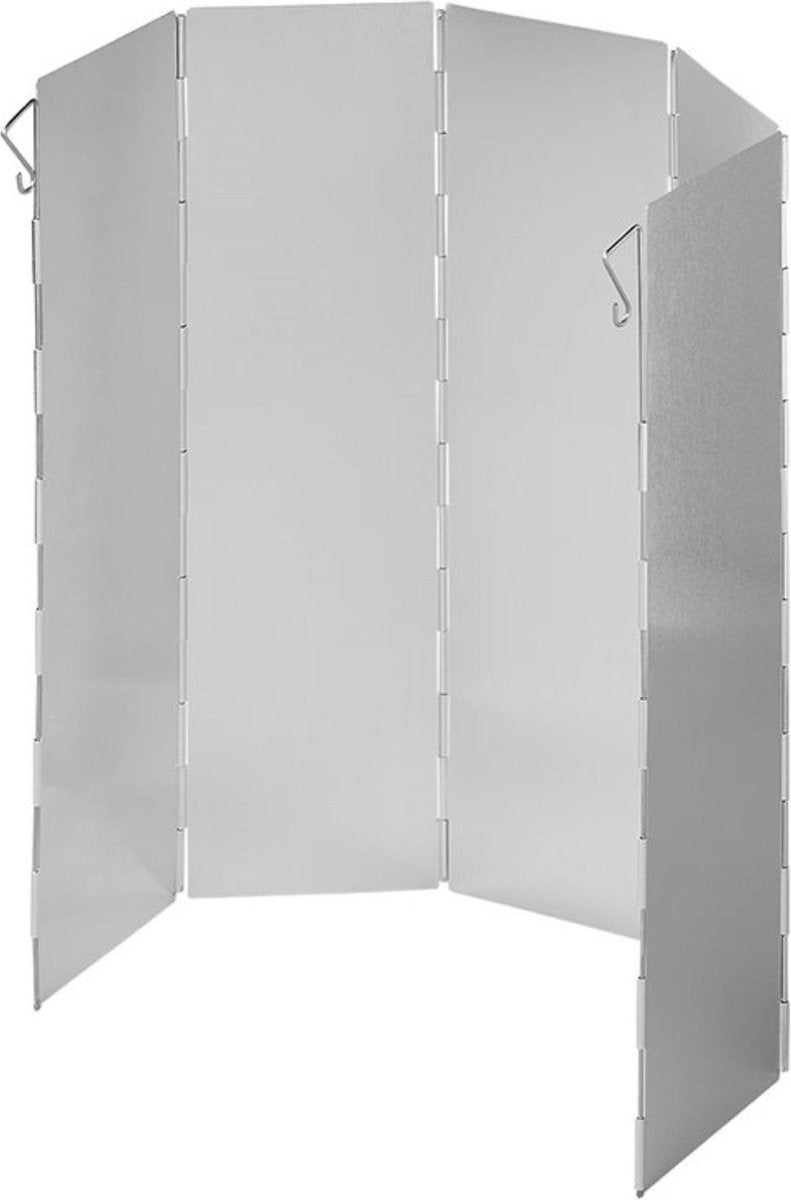 Schermo di cottura antivento Proplus - 49x36 cm - 5 parti - alluminio - schermo antispruzzo - parafiamma - schermo da campeggio - schermo antincendio a gas - schermo di gestione del calore - cucina da esterno - accessori da campeggio