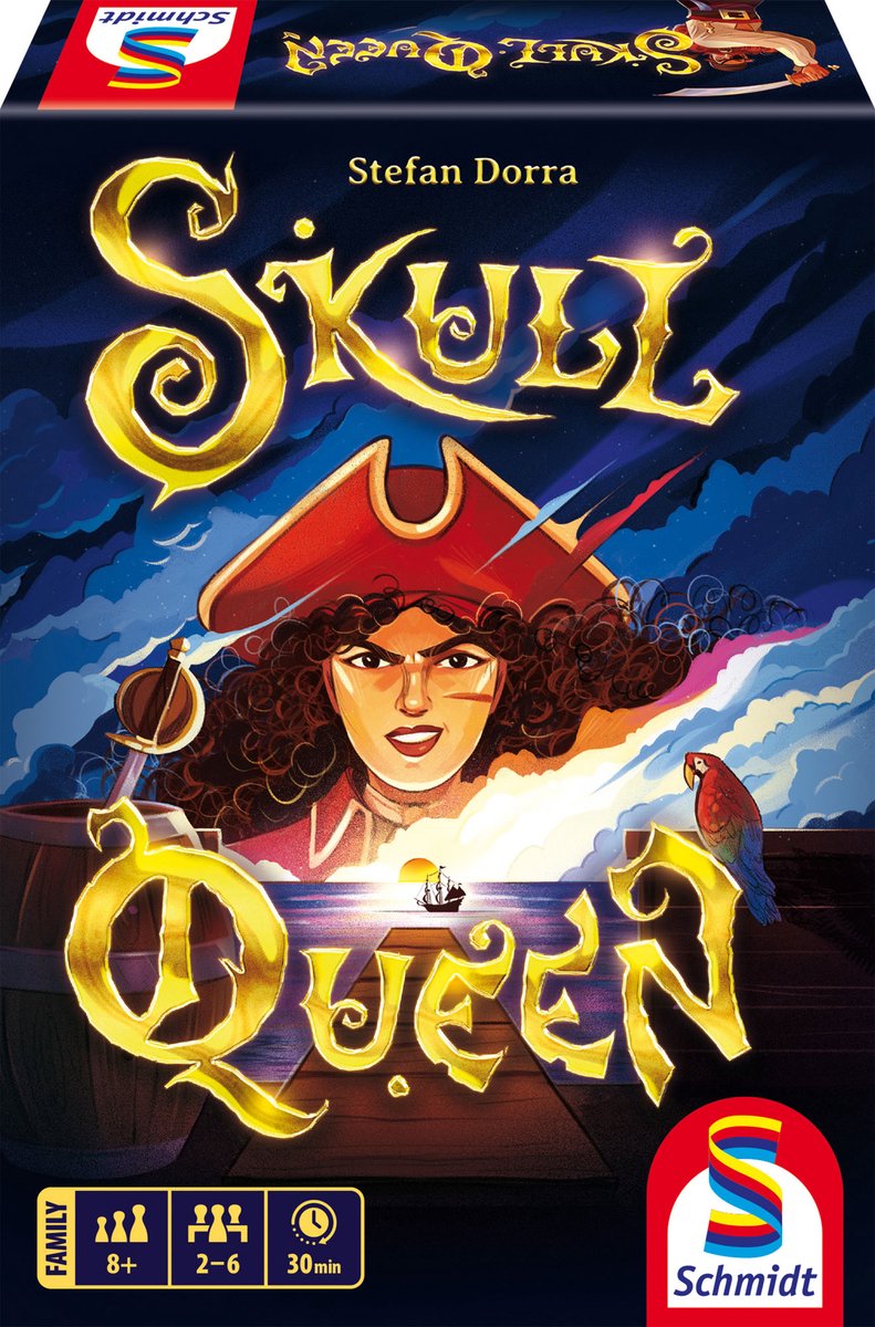 Schmidt ® - skull queen - kaartspel - tactisch slagenspel met piratenthema - vanaf 8 jaar - 2-6 spelers