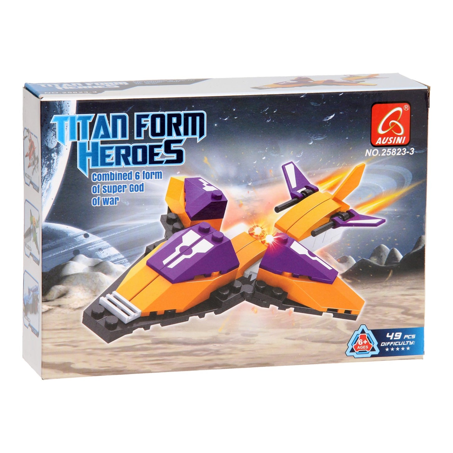 Juego de construcción Titan Heroes - naranja espacial - 49 piezas.