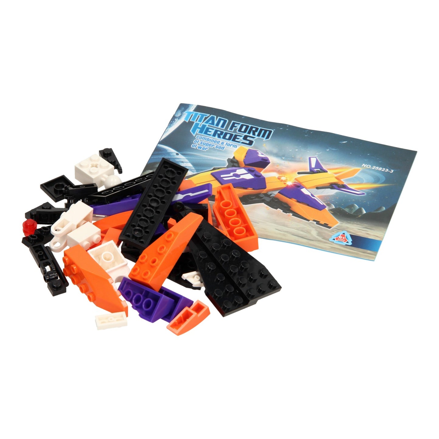 Juego de construcción Titan Heroes - naranja espacial - 49 piezas.
