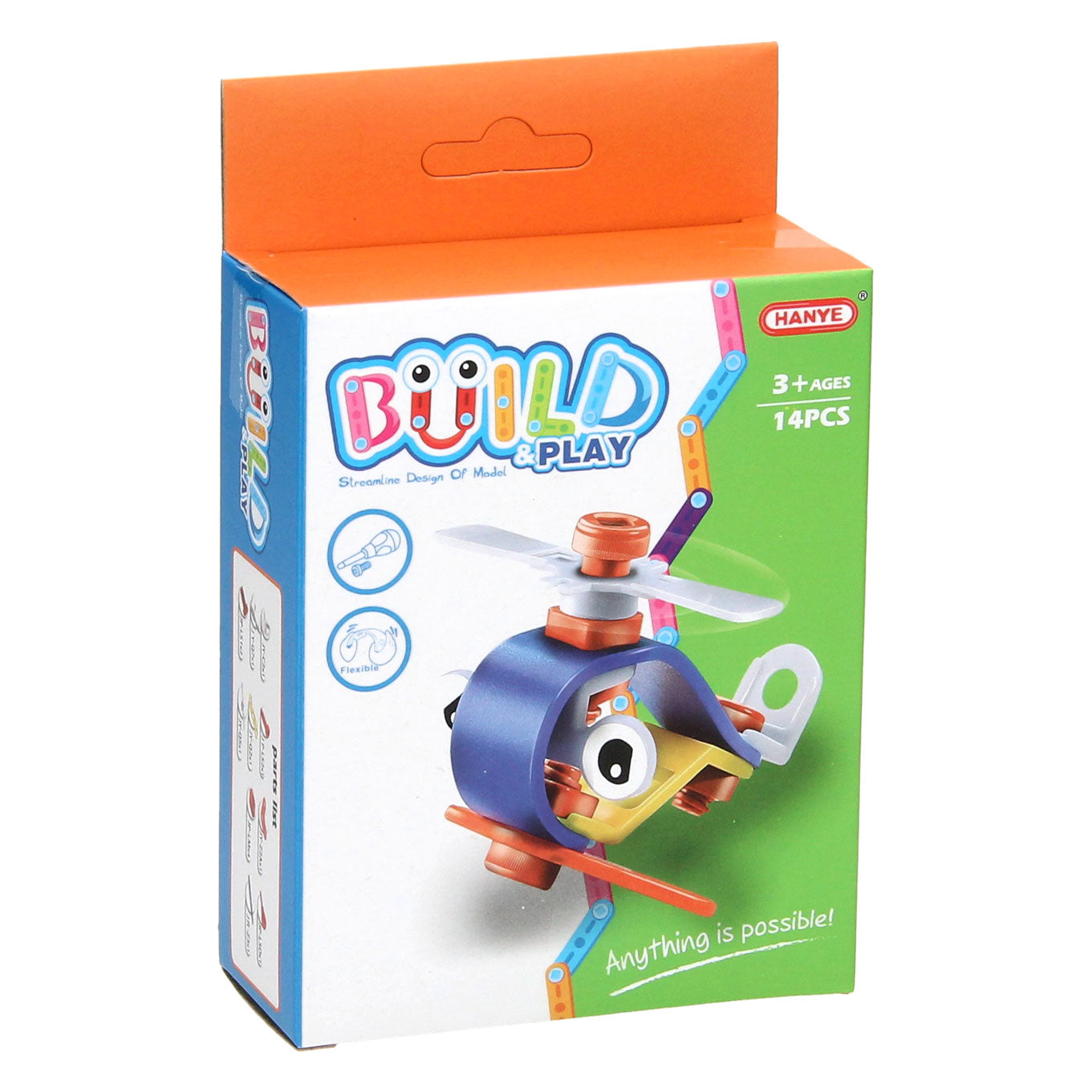 Set de construcción y juego de vehículos.