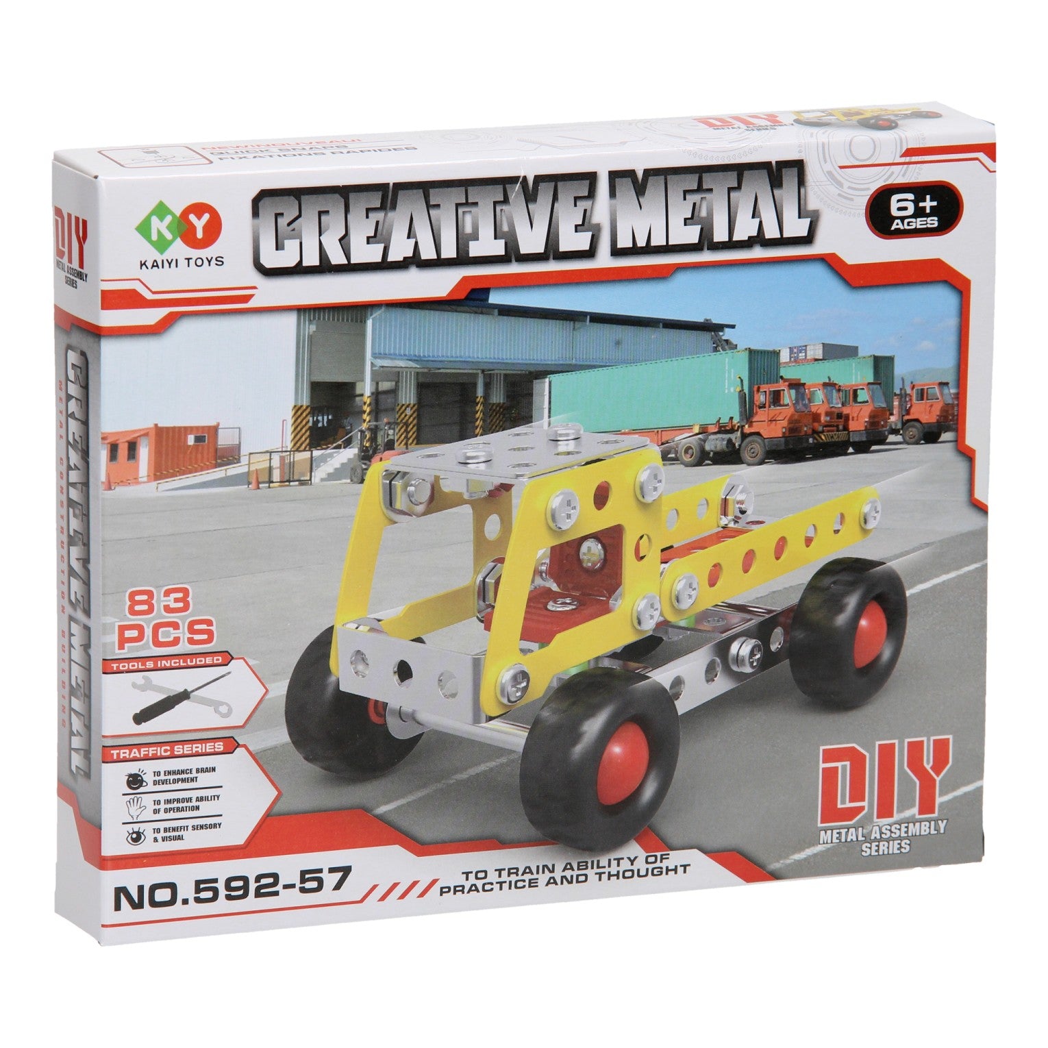 Construction set metal dump truck, 83 pcs.
