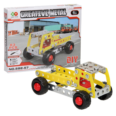 Set da costruzione per autocarro con cassone ribaltabile in metallo, 83 pz.