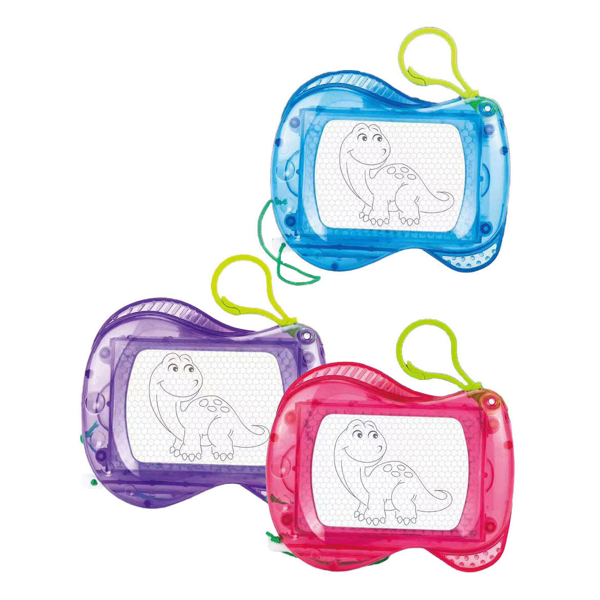 Pizarra de dibujo magnética con clip de transporte.