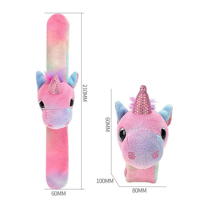 Bracciale in peluche con unicorno
