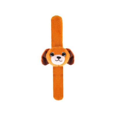 Bracciale pieghevole in peluche cane marrone