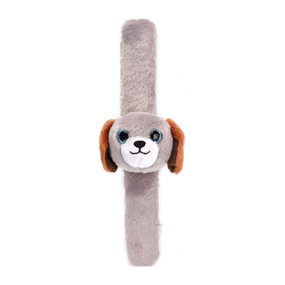 Bracciale pieghevole in peluche cane grigio