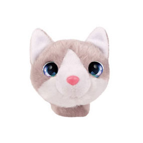 Pulsera plegable de peluche gatito gris