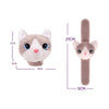 Pulsera plegable de peluche gatito gris