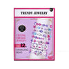Conjunto de joyas de moda con cuentas brillantes.
