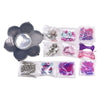 Conjunto de joyas de moda con cuentas brillantes.