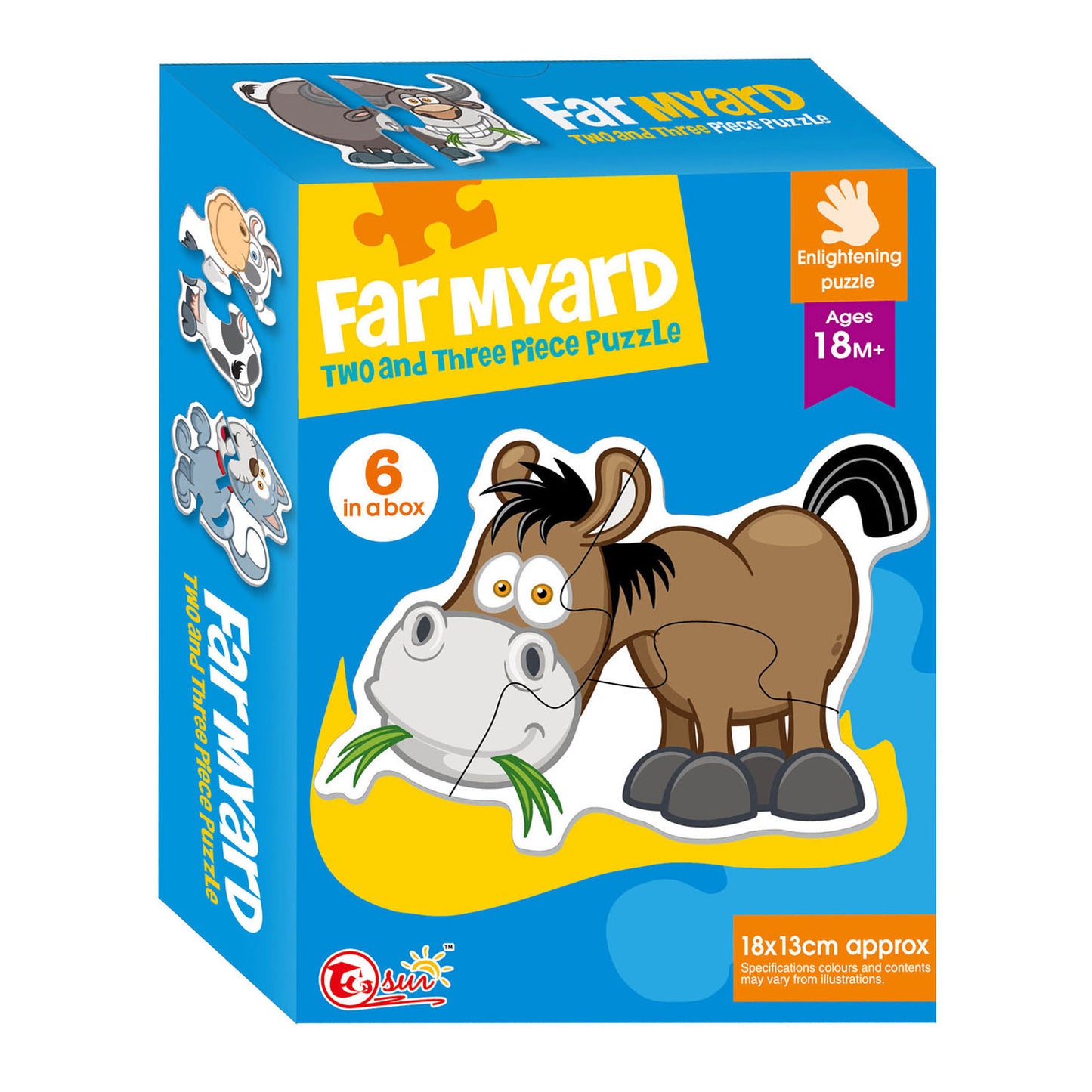Fattoria puzzle abbinata, 6 pz.