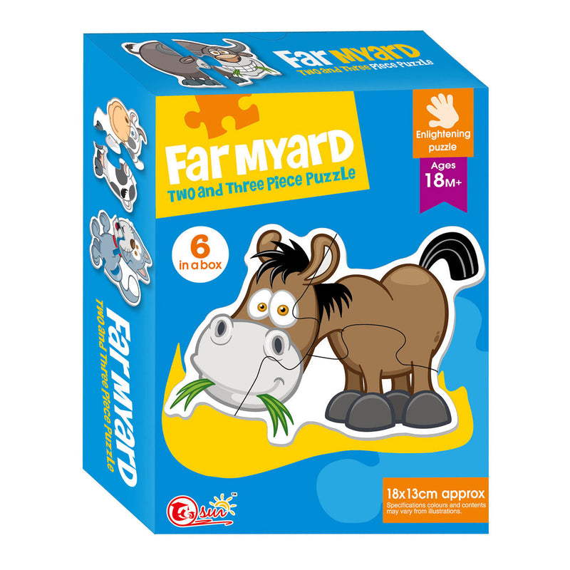 Fattoria puzzle abbinata, 6 pz.