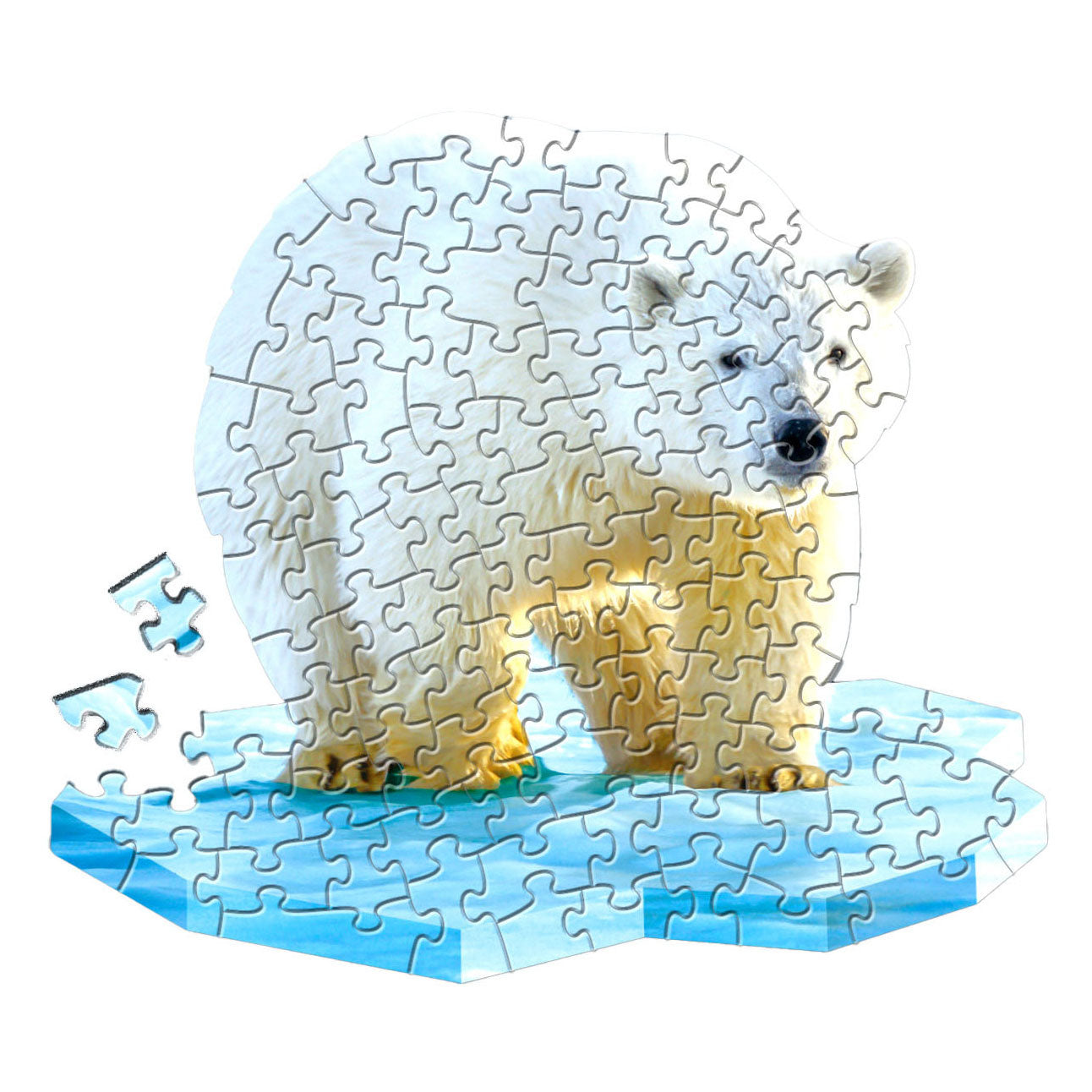 Shape puzzle polar bear, 100pcs.