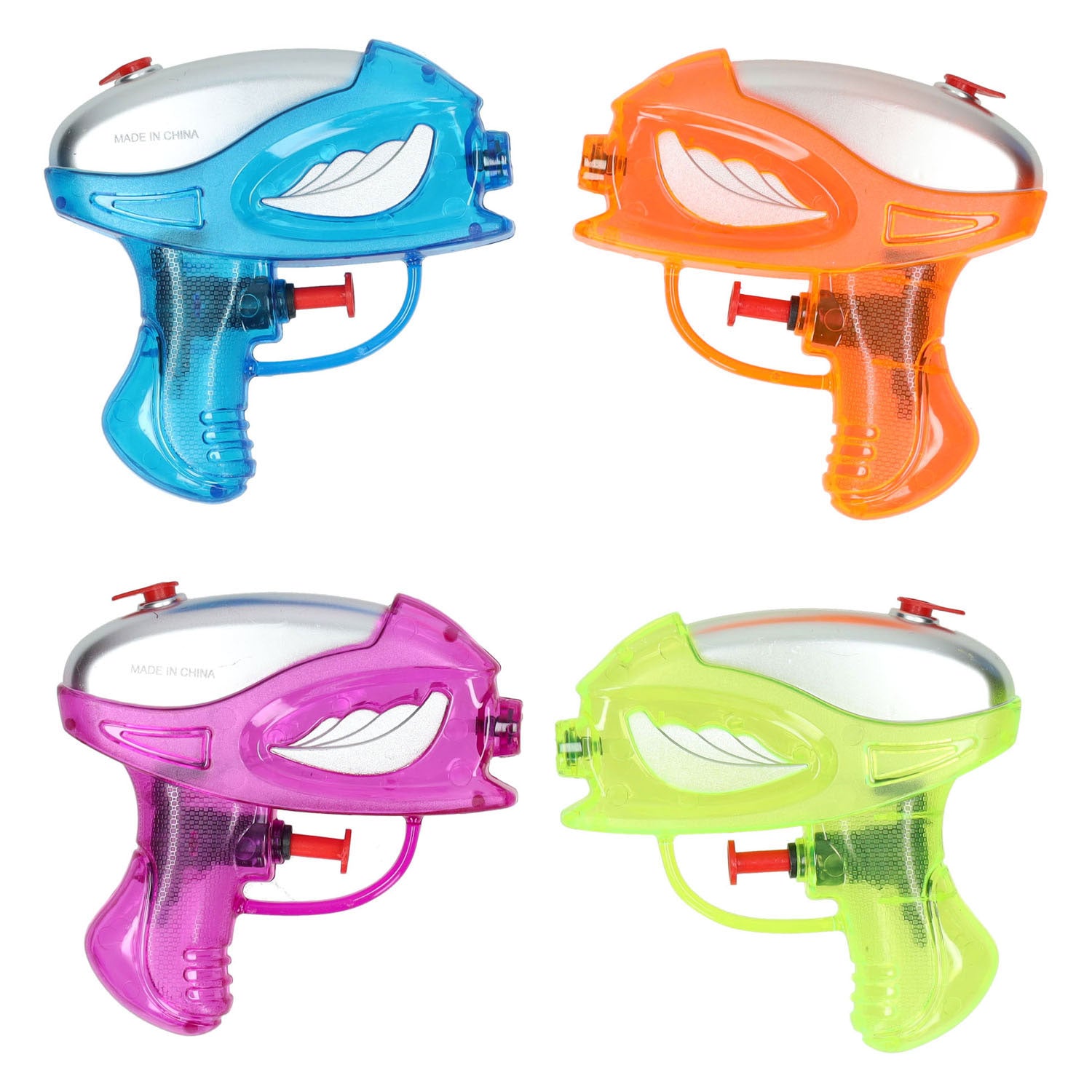 Water guns Transparent, 4st.