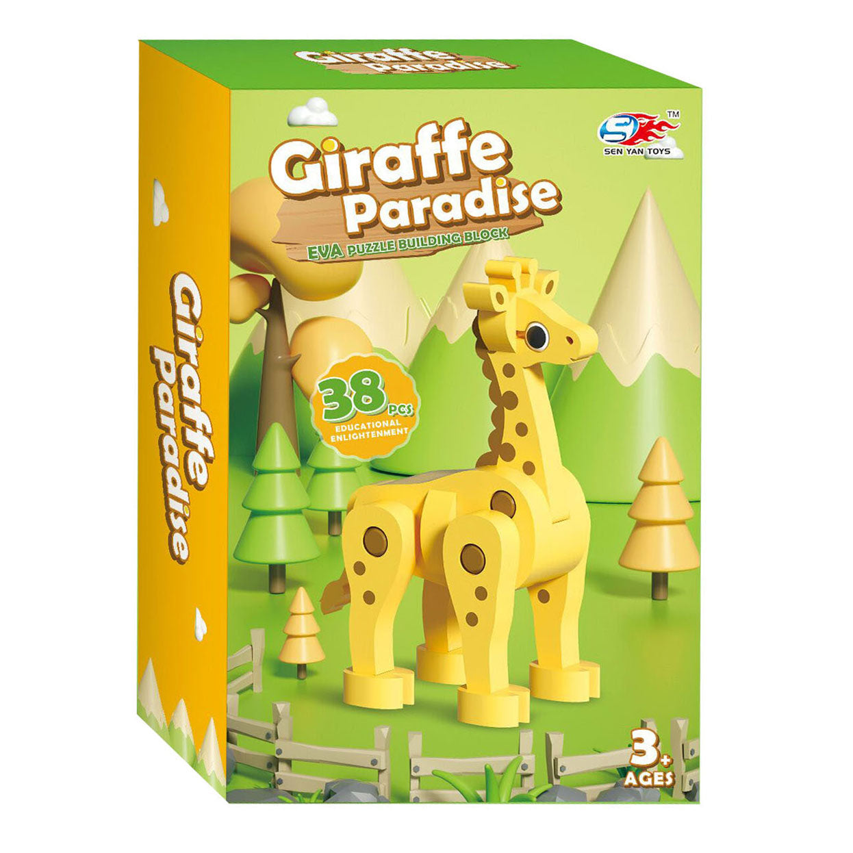 Set da costruzione in schiuma Giraffa 3D
