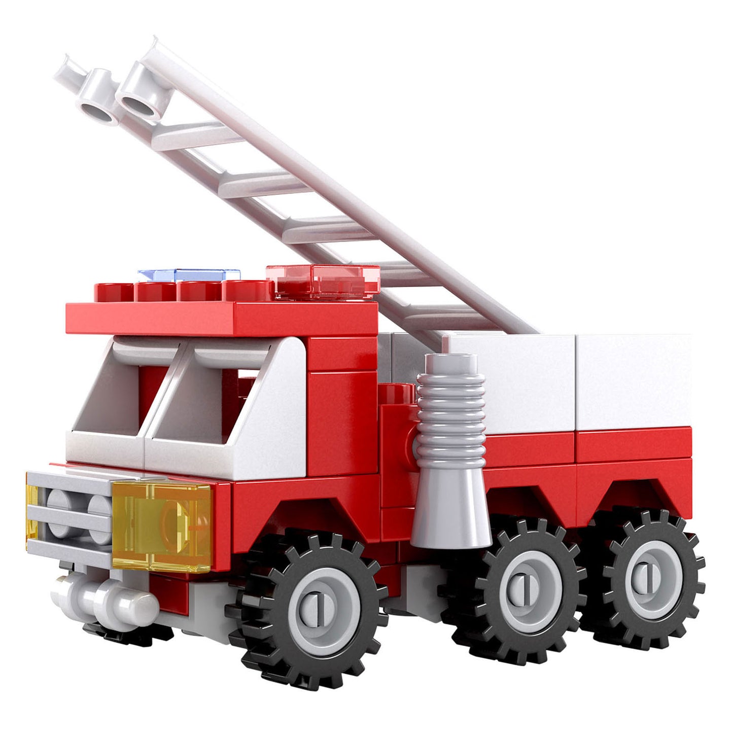 Set de construcción de camión con escalera para bomberos - 63 piezas.