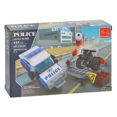 Set da costruzione posto di blocco della polizia - 127 pezzi.