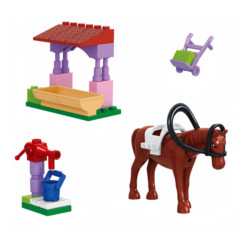 Set da costruzione per la cura del cavallo - 45 pezzi.