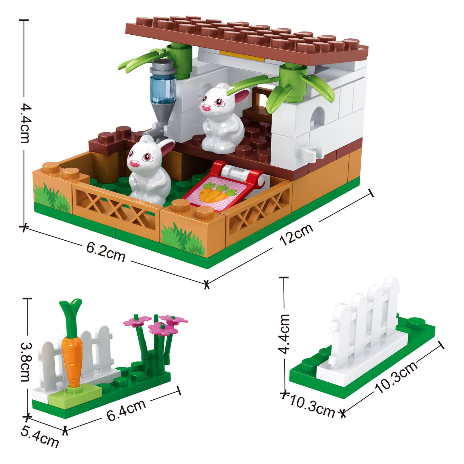 Construction set rabbit care station - 73 pieces.