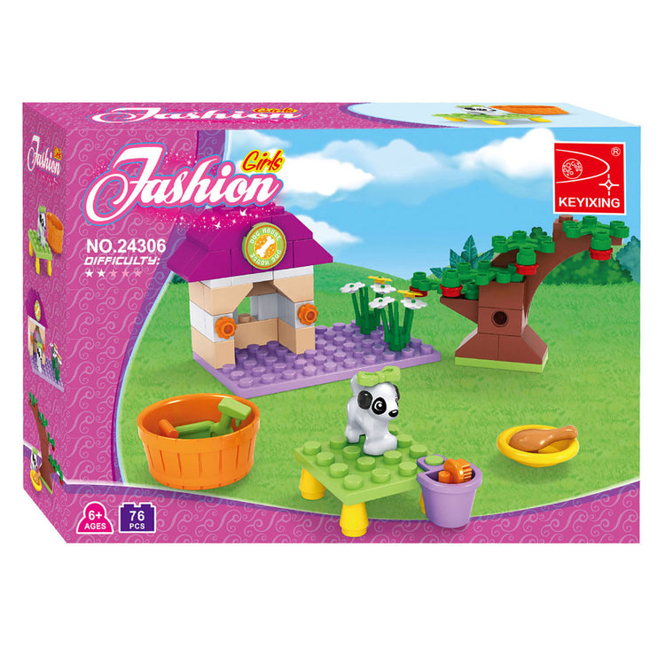 Juego de construcción de parque infantil para perros - 76 piezas.