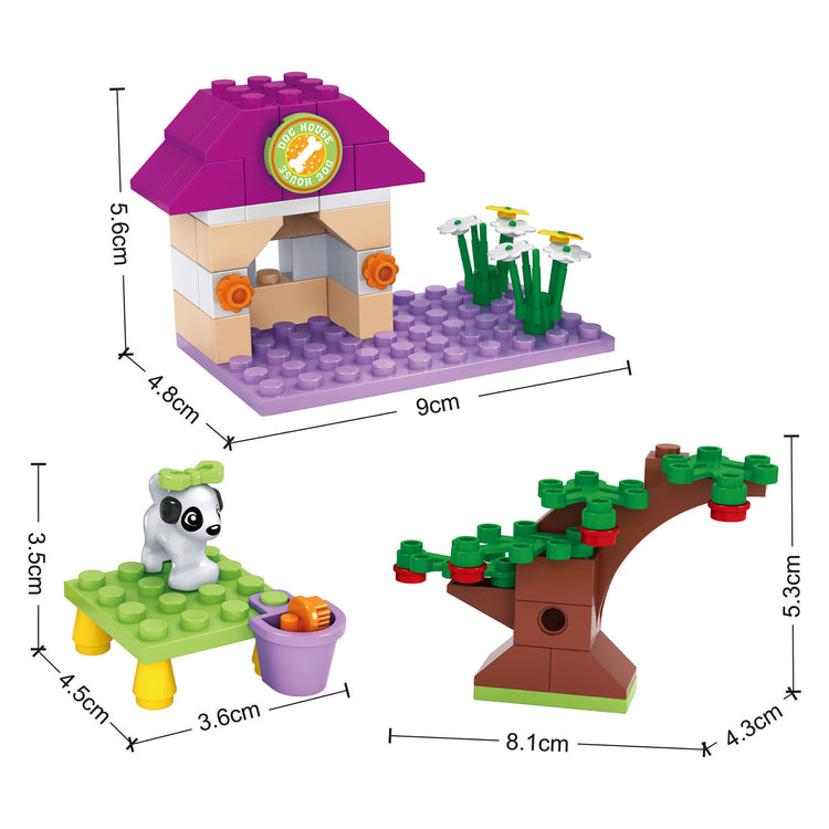 Juego de construcción de parque infantil para perros - 76 piezas.