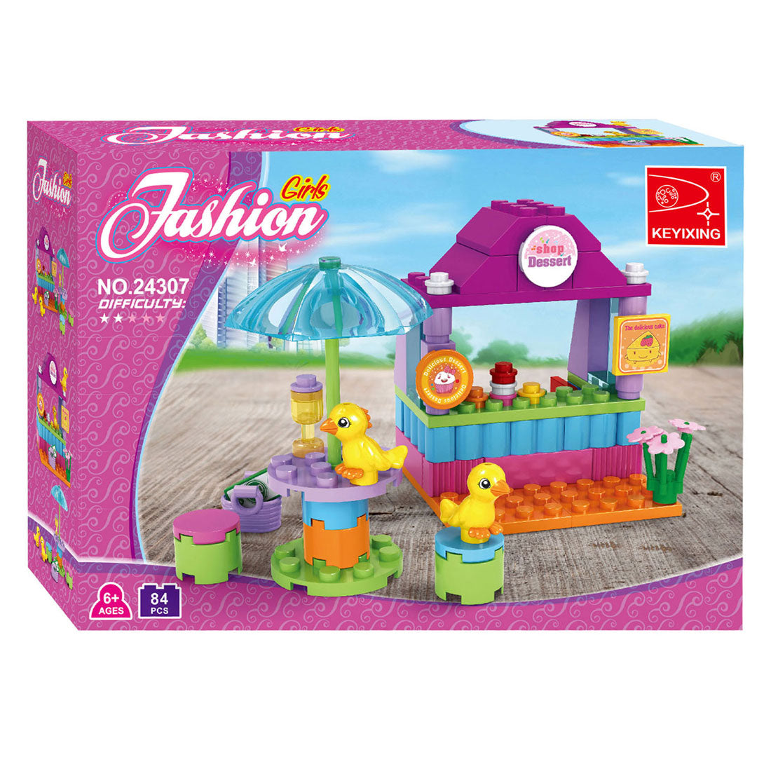 Set de construcción puesto de postres Duck Paradise - 84 piezas.
