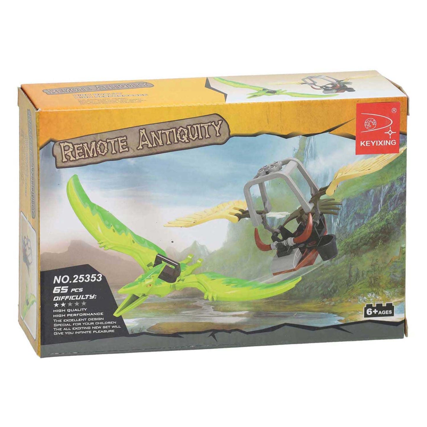 Juego de construcción dinosaurio máquina voladora - 65 piezas.