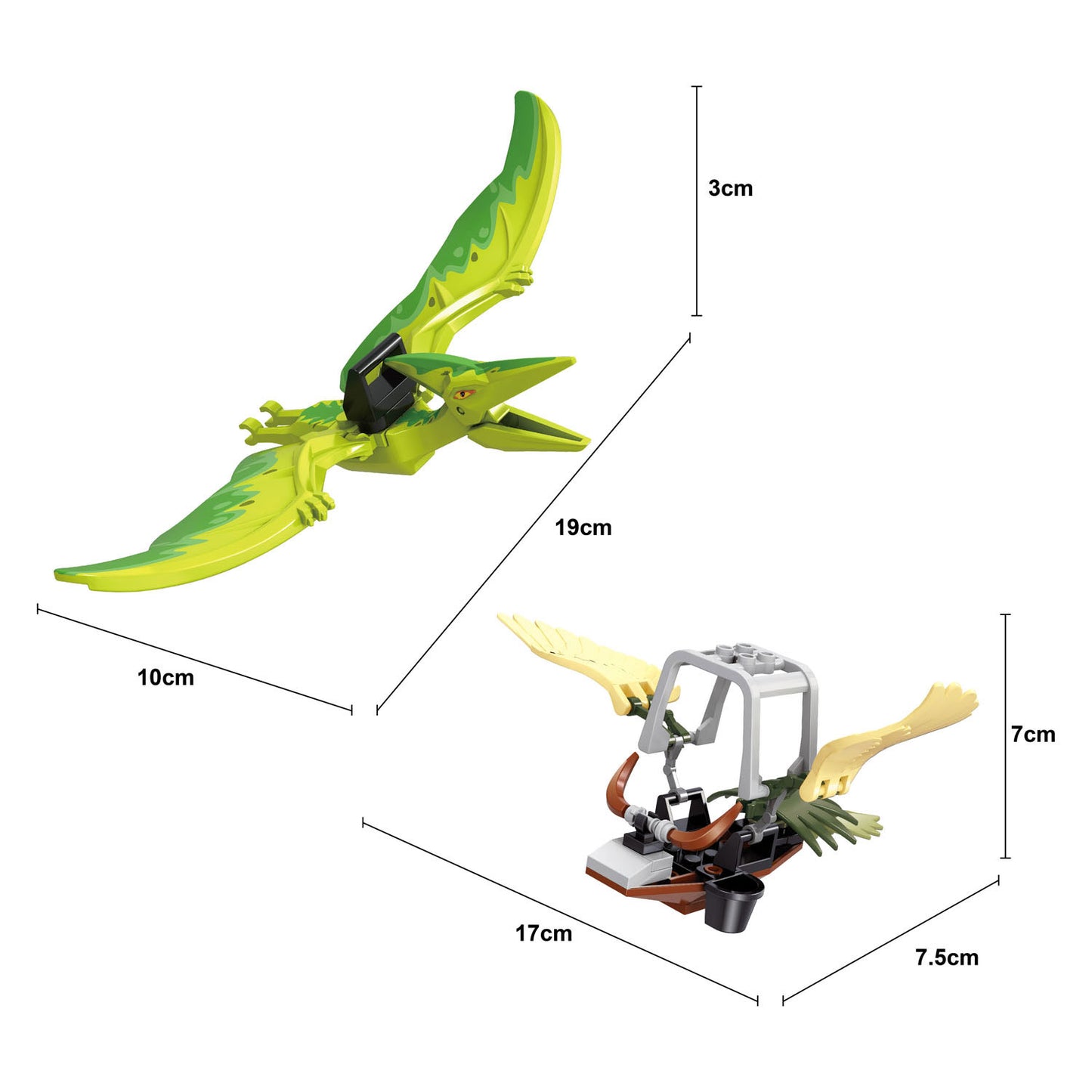Juego de construcción dinosaurio máquina voladora - 65 piezas.