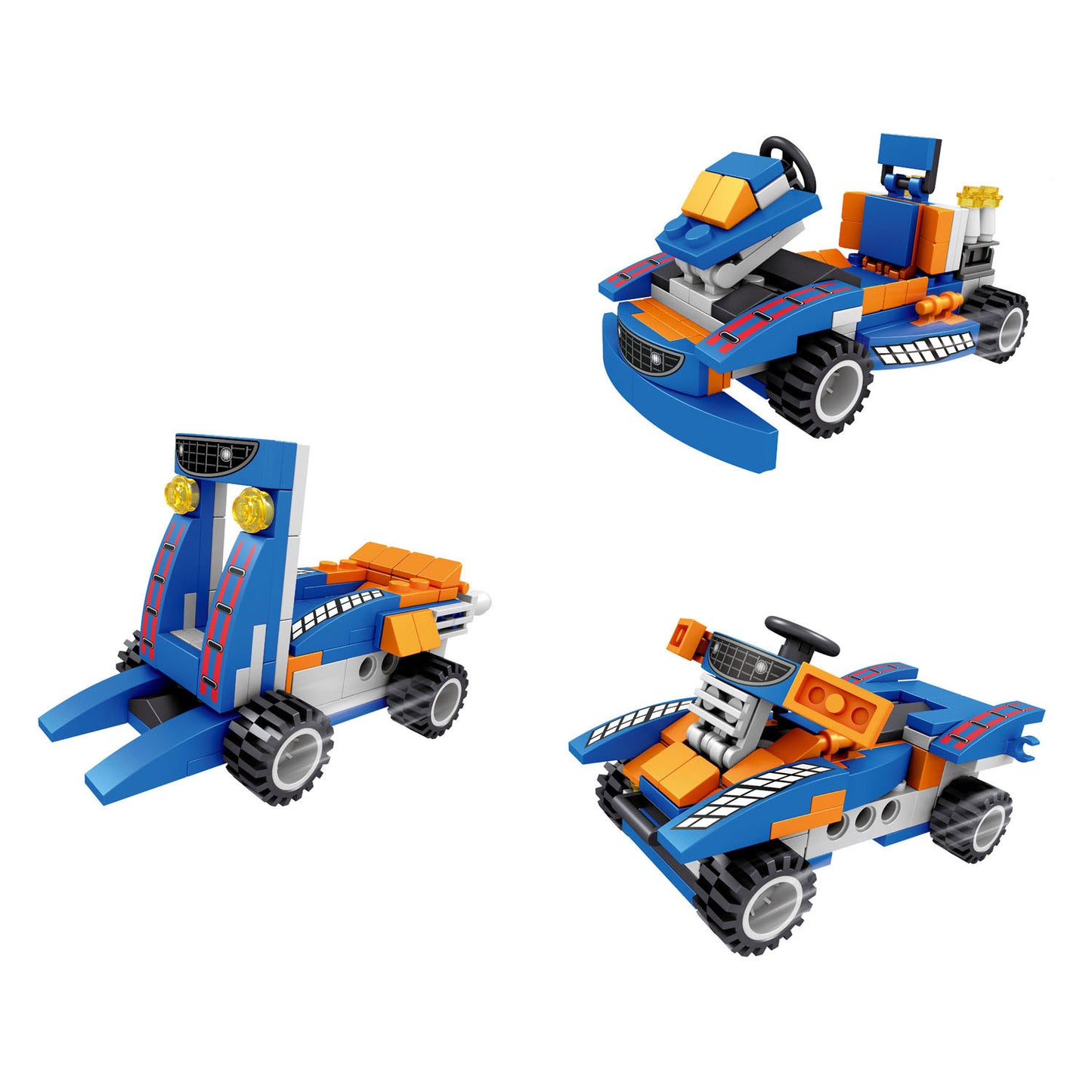 Set da costruzione veicoli 3in1, 124 pz