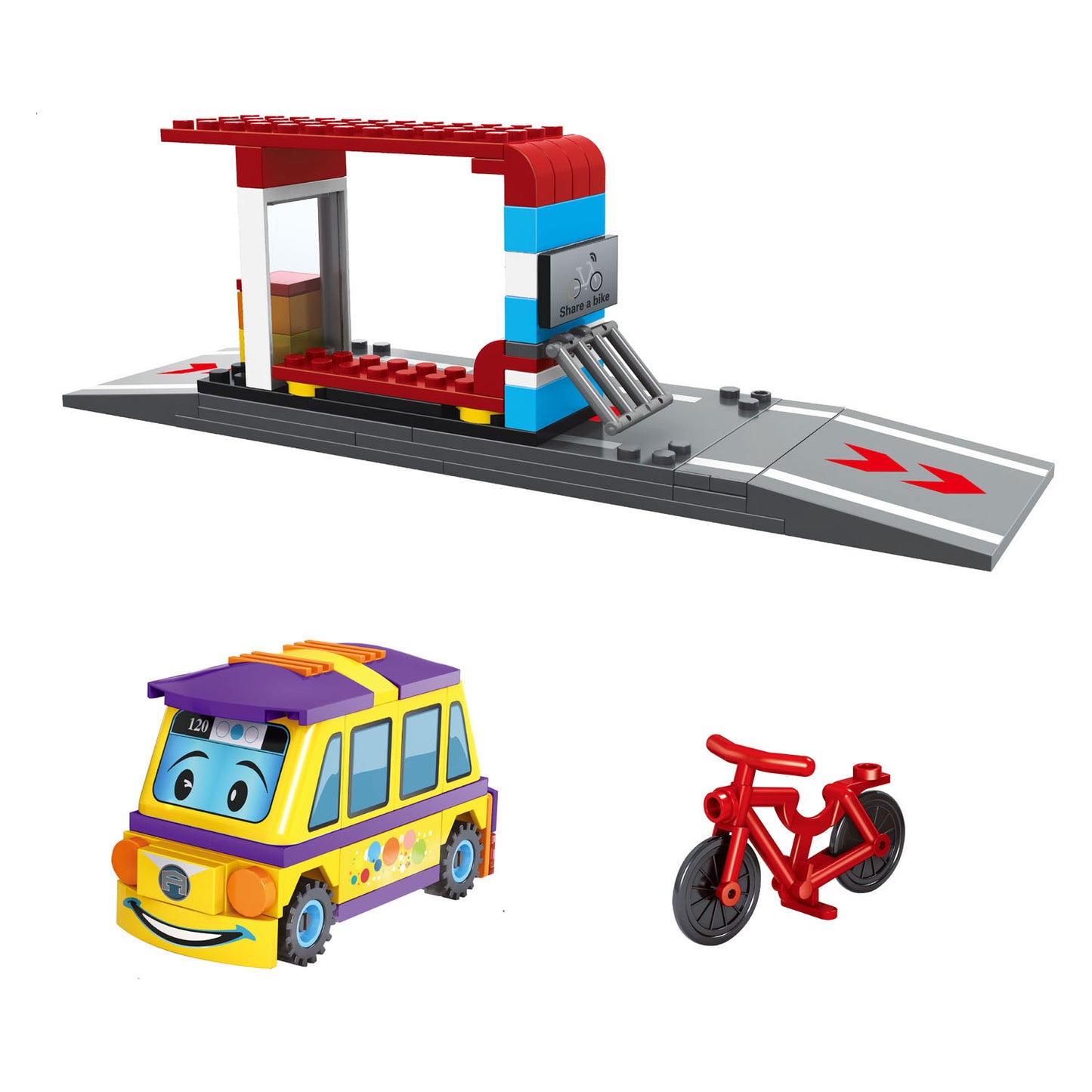 Juego de construcción de coches - 91 piezas.