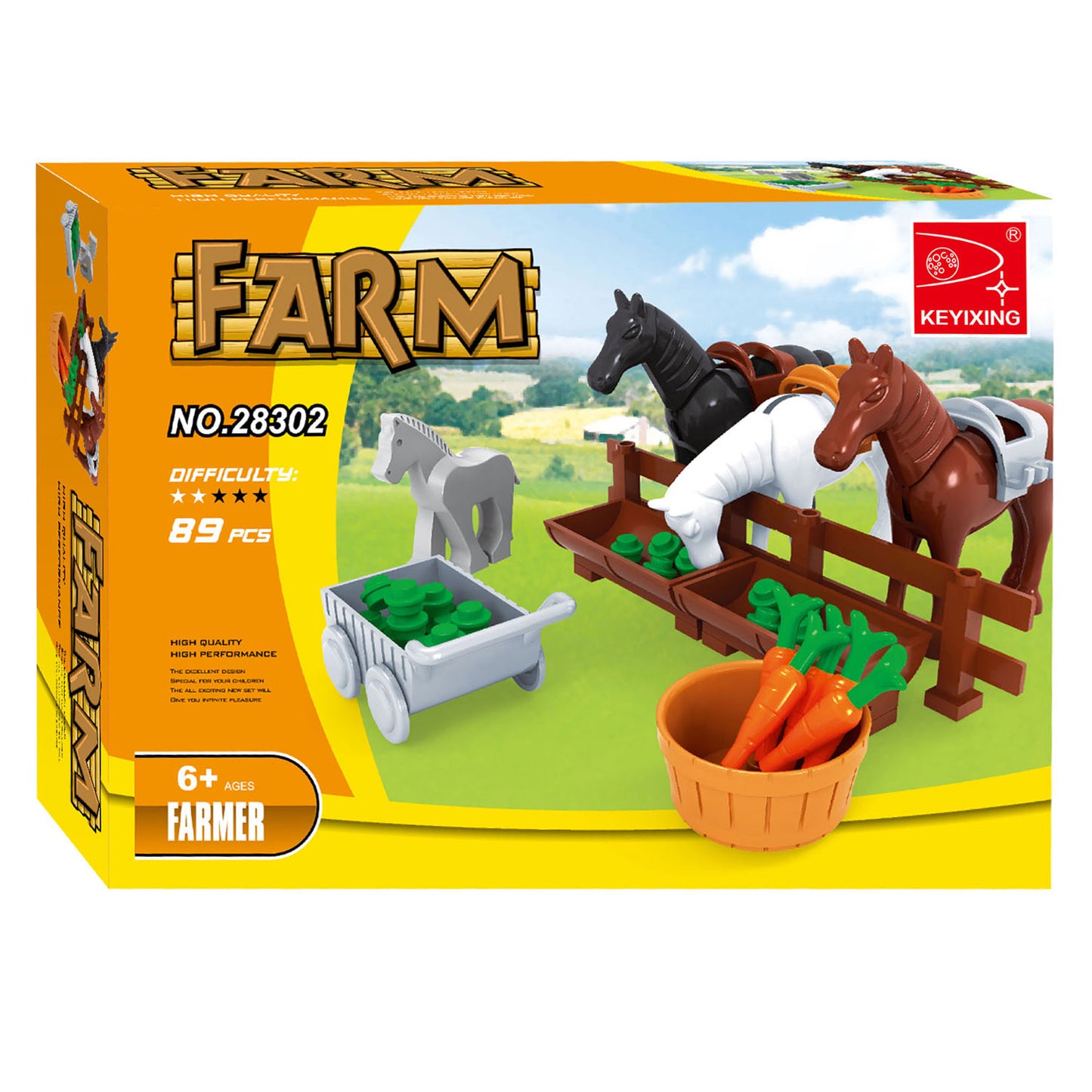 Farm construction set - 89 pieces.